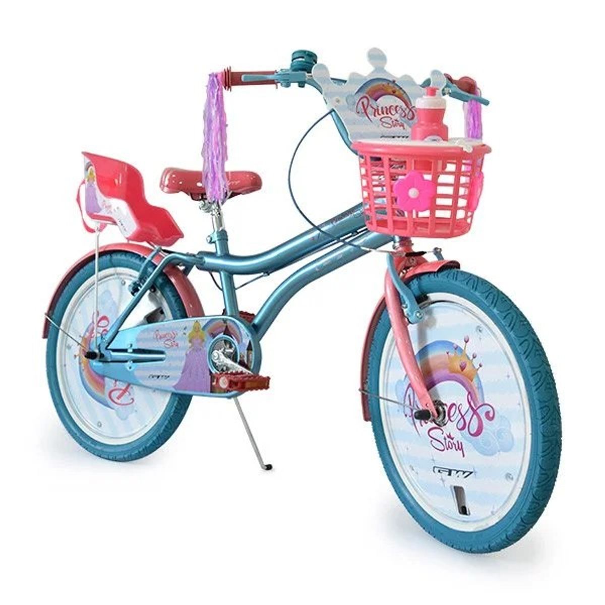 GW - Bicicleta para niñas rin 20 Gw Princess Story Turquesa Perlado