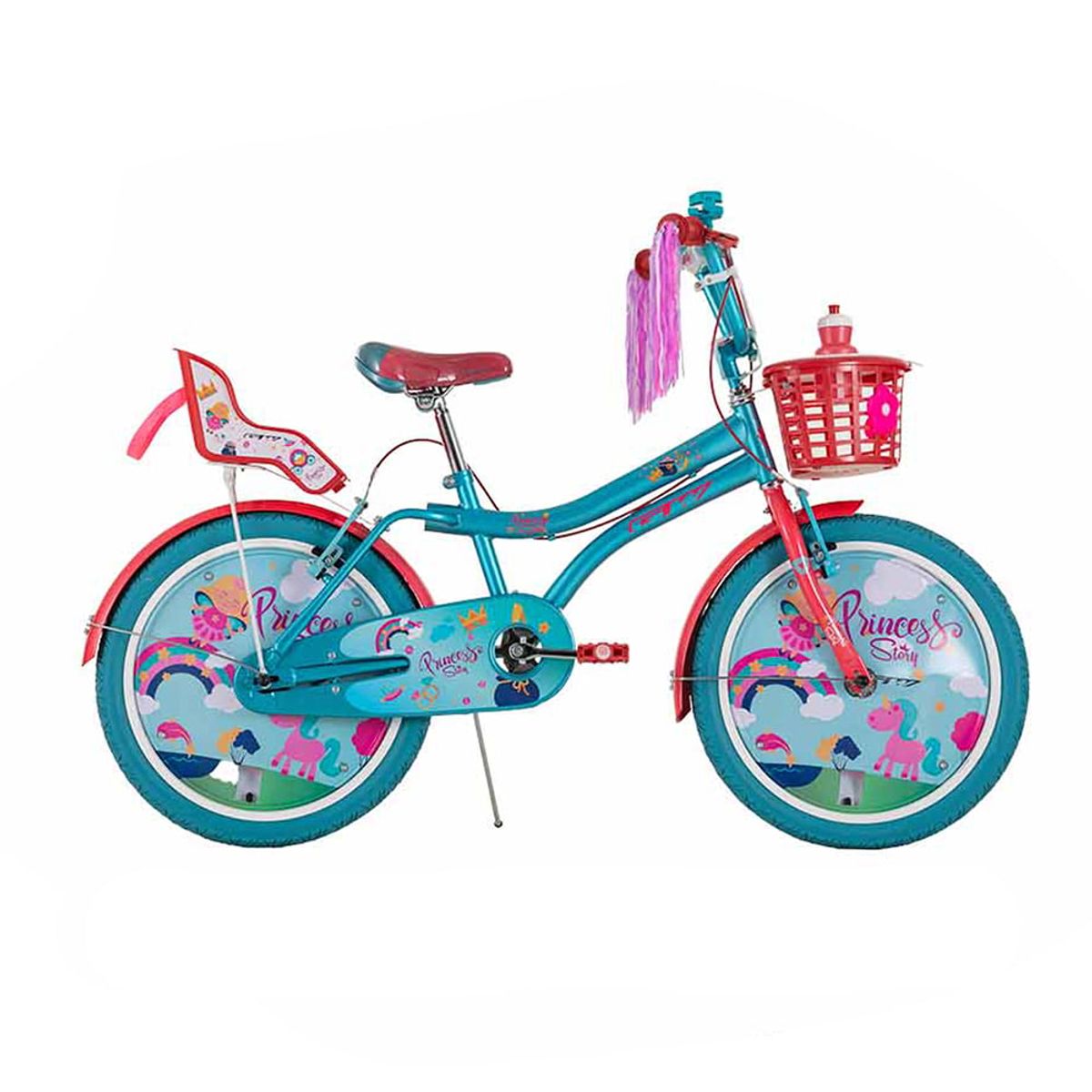 GW - Bicicleta para niñas rin 20 Gw Princess Story Turquesa Perlado