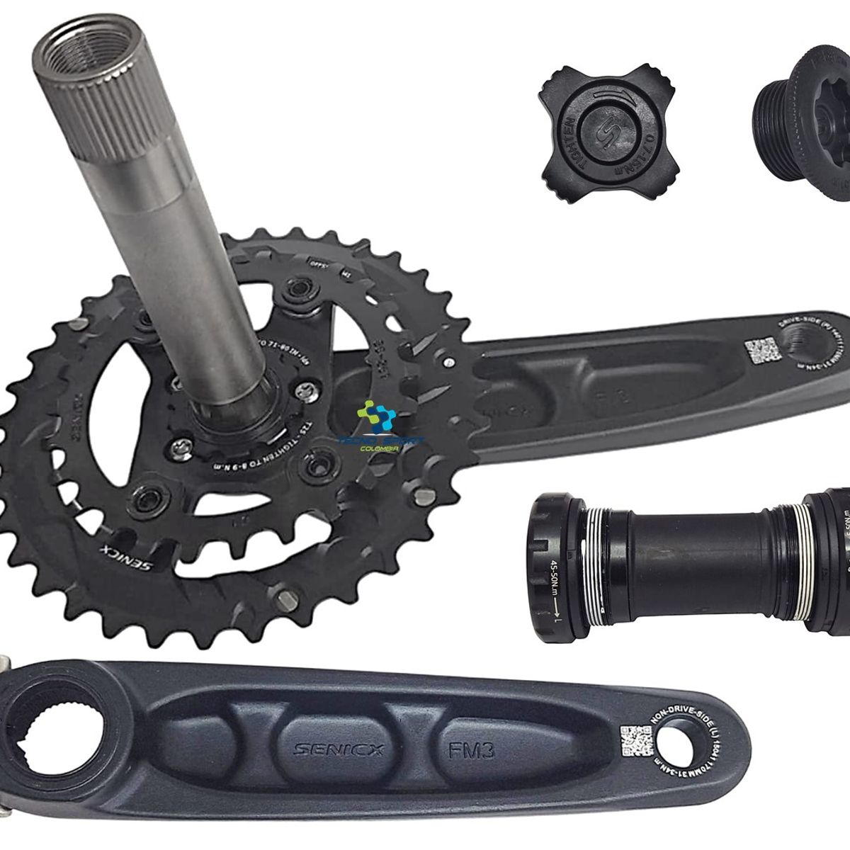 GENERICO - Biplato Bicicleta Senicx 36 / 26 Dientes Mtb 11v Biela