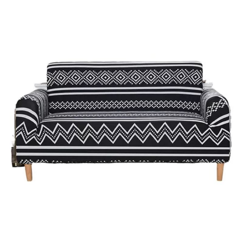GENERAL - Forro Cubre Sofa Funda 3 Puestos Elastico Ajuste Cubierta Geometrica