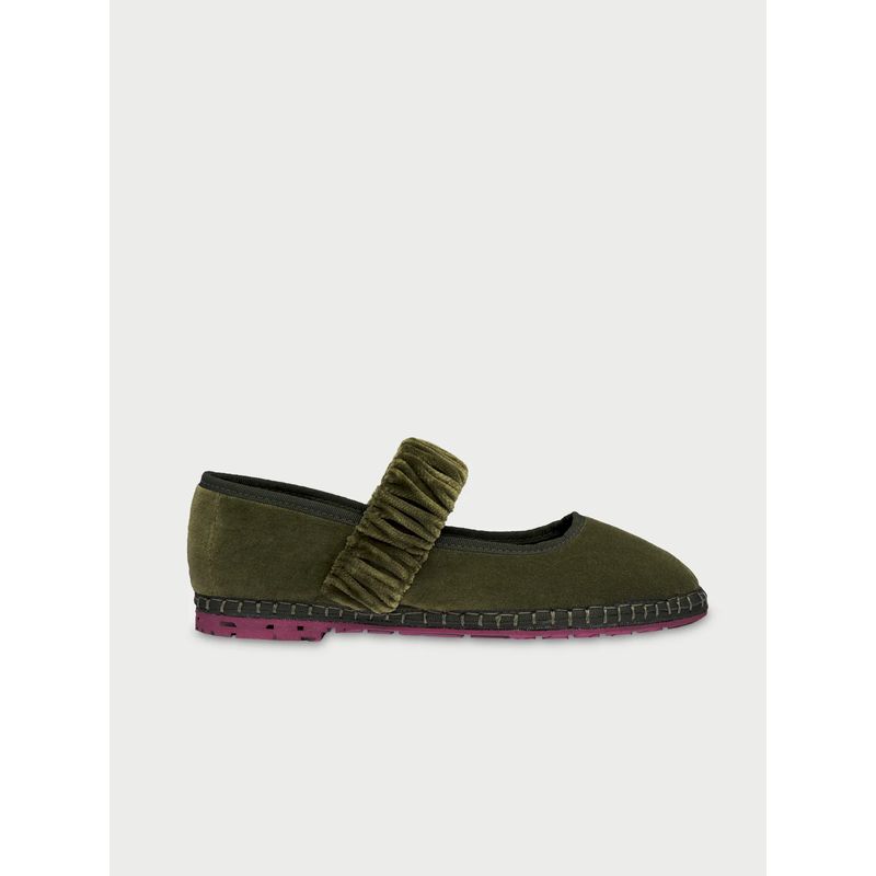 FLABELUS - Zapatos mafalda velvet olive FLABELUS Verde MAFALDAOLIVE