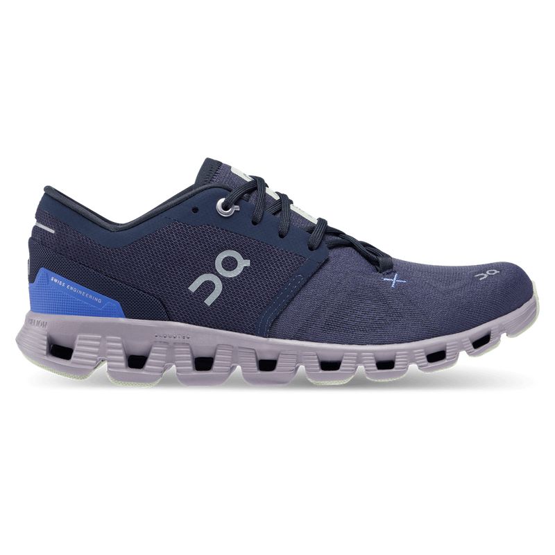 ON RUNNING - On Cloud X 3 Tenis azul de mujer para correr