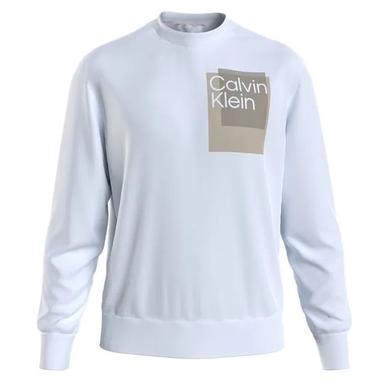 CALVIN KLEIN - Saco Blanco Con Logo Superpuesto Calvin Klein