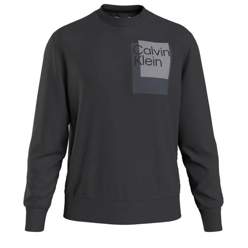 CALVIN KLEIN - Saco Negro Con Logo Superpuesto Calvin Klein