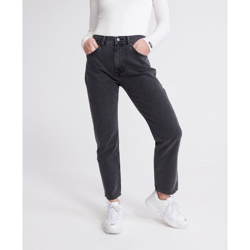 SUPERDRY - Jean Stretch Para Mujer High Rise Straight Superdry
