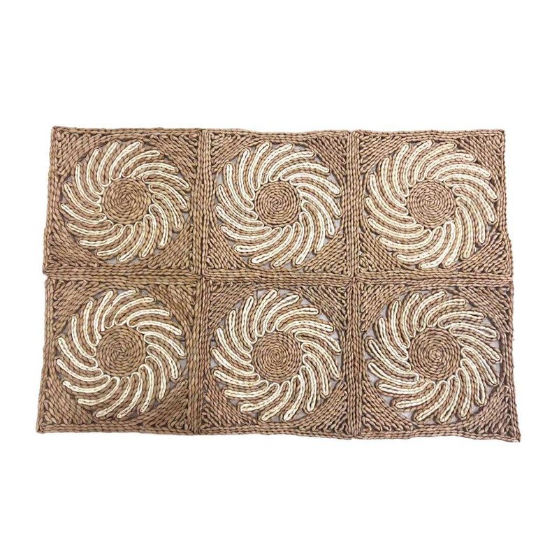 GENERICO - Centro De Mesa 60x90cm Tejido En Mimbre Diseño Sol