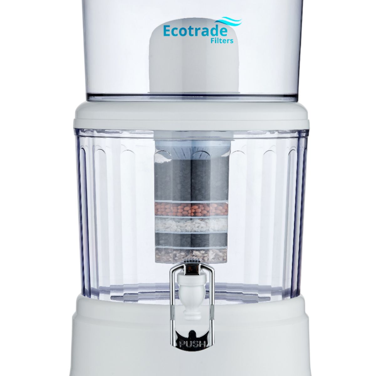 ECOTRADE FILTERS - Filtro Purificador Agua 12 Litros Tapa Plana Ecotrade