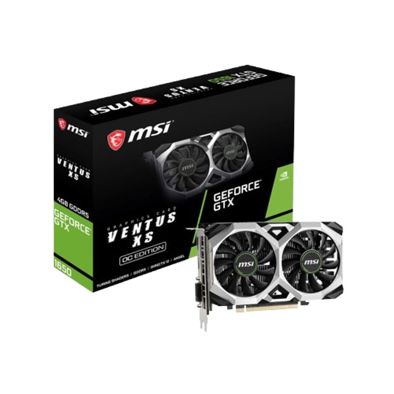 MSI - Tarjeta de Video MSI Ventus XS OC GFORCE GTX 1650 4 GB DDR6 Dual Fans