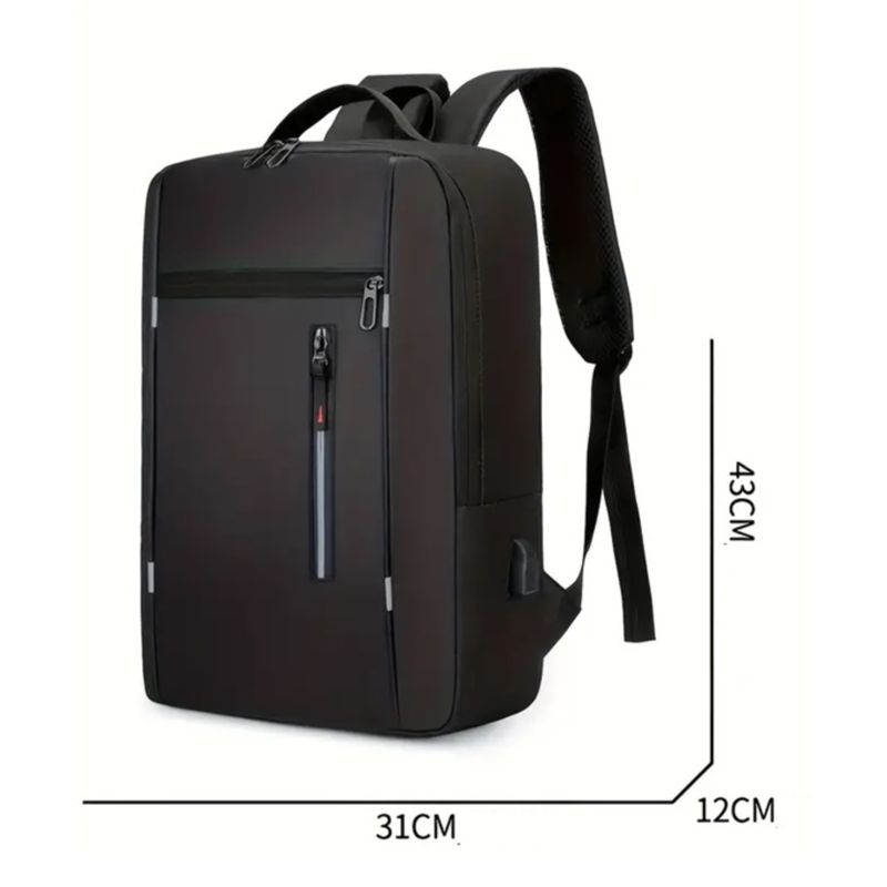 GENERICO - Morral de nylon unisex con puerto usb
