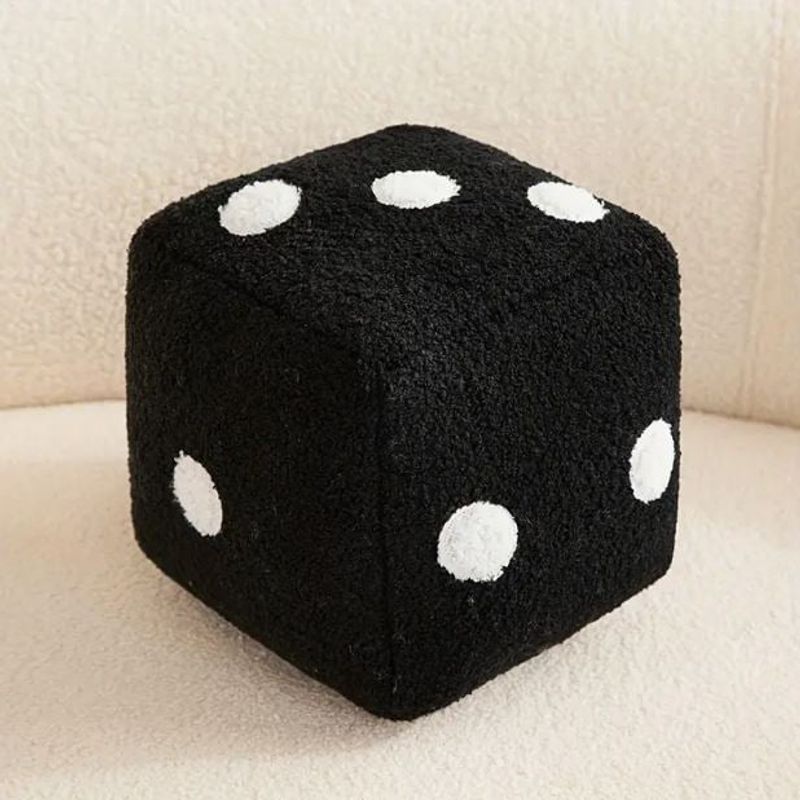 BANZAY - Cojín Dado 25x25 Borrego Negro