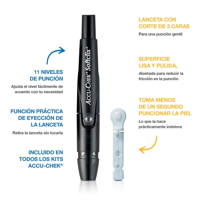 ROCHE - 1 Dispositivo de Punción Accu-chek Softclix + 25 Lancetas