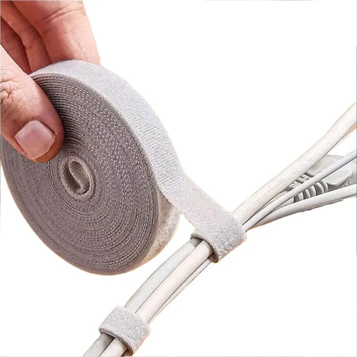 GENERICO - Cinta Organizador De Cables Velcro 1cm Ancho X 5 Mts Largo