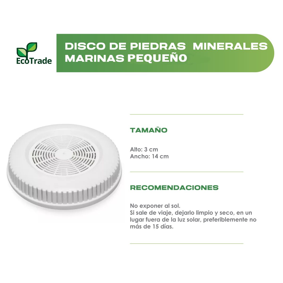 ECOTRADE FILTERS - Disco Piedras Pequeño Filtro Purificador Agua Ecotrade