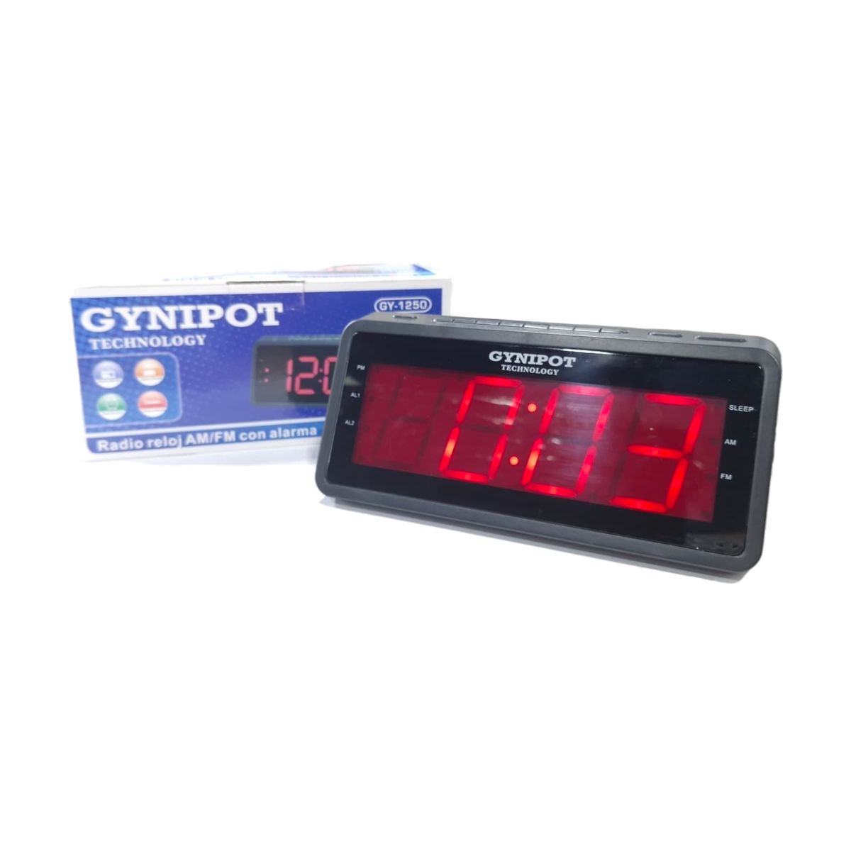 GYNIPOT - Reloj Despertador Gynipot GY-1250 Radio AMFM Digital