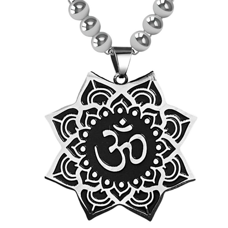 GENERICO - Collar Acero Inoxidable Color Plata Zen On Yoga Para Mujer