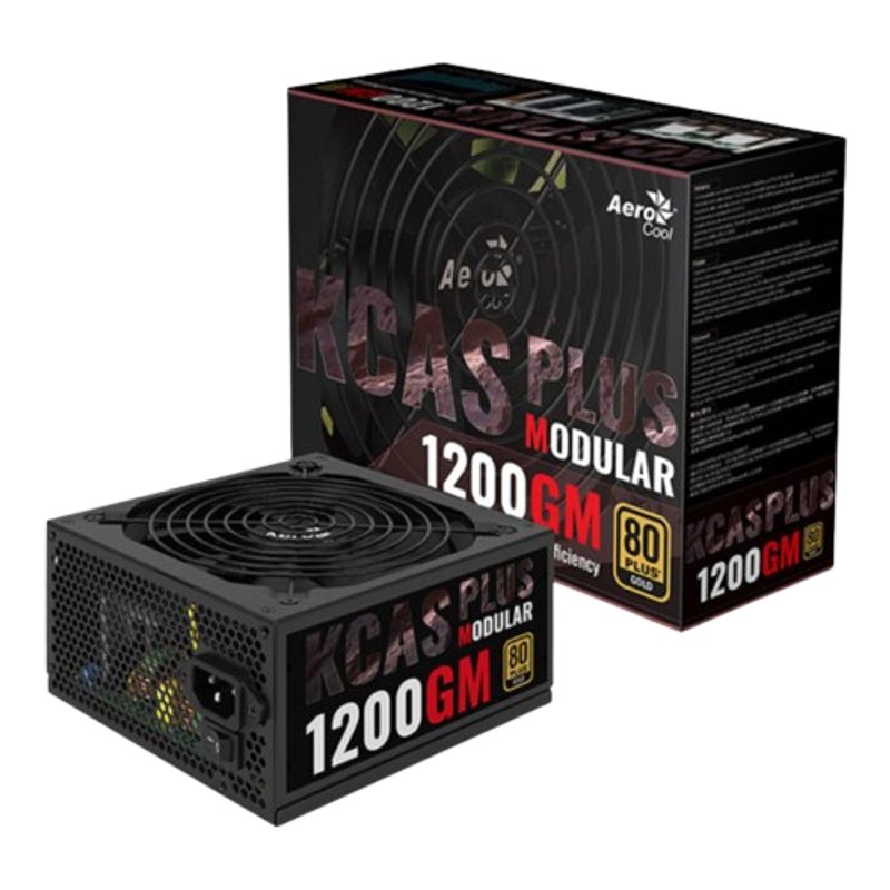 AEROCOOL - Fuente AEROCOOL 1200W 80 Plus Gold Semi Modular