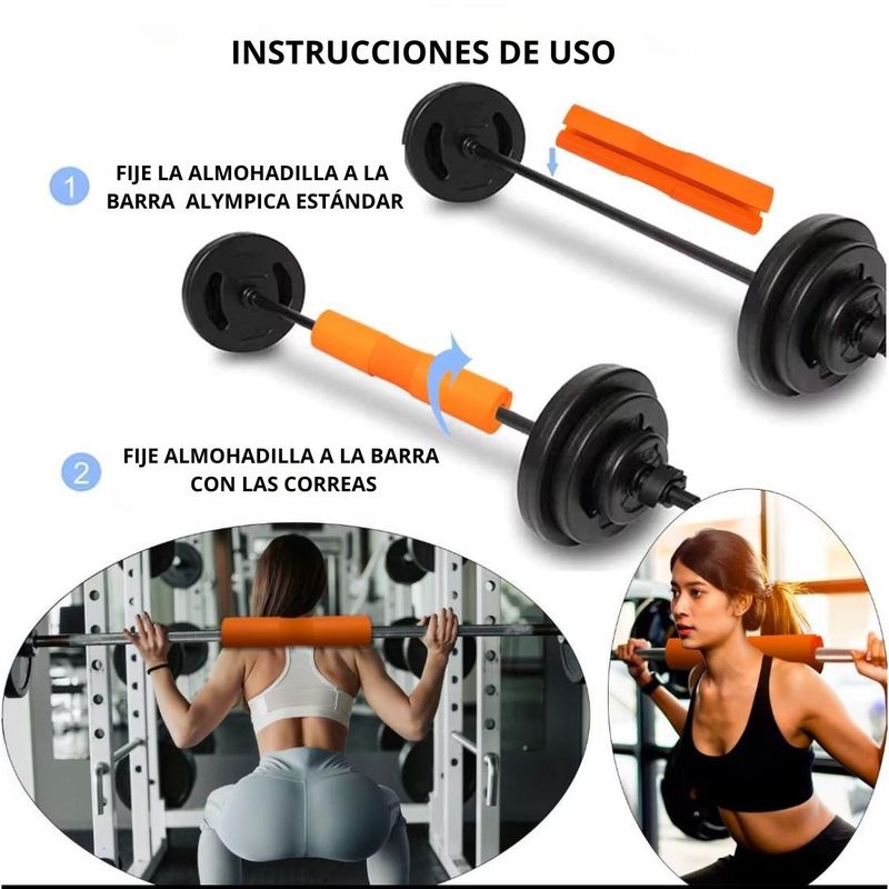ACTA SPORTS - Almohadilla Barra Protector Para Cuello Barbell Pad Espuma