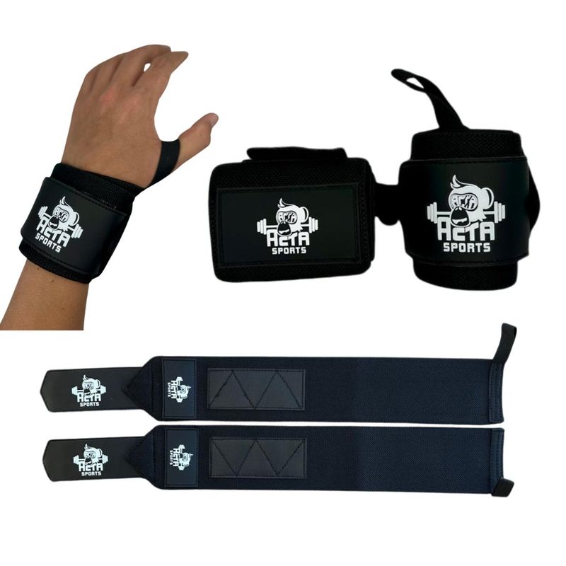 ACTA SPORTS - Muñequeras Para Gym Gimnasio Crossfit Pesas Vendas Muñecas