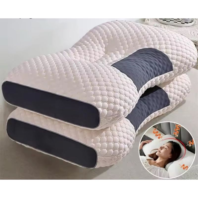 GENERICO - Almohada Ortopédica Cervical Transpirable Cuello Color Blanco