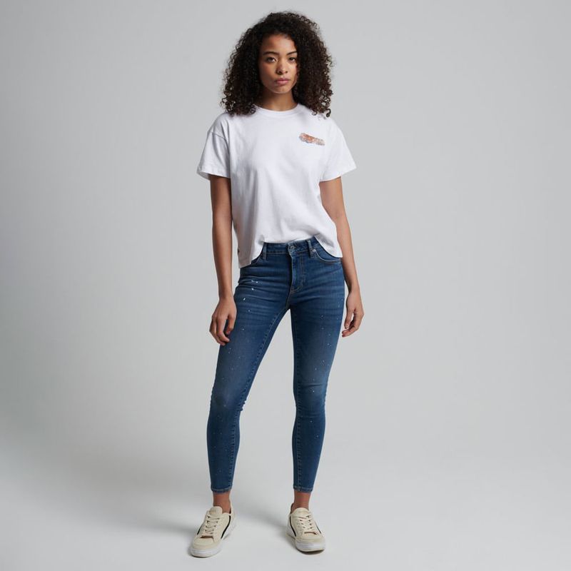 SUPERDRY - Jean Stretch Para Mujer Vintage Mid Rise Superdry