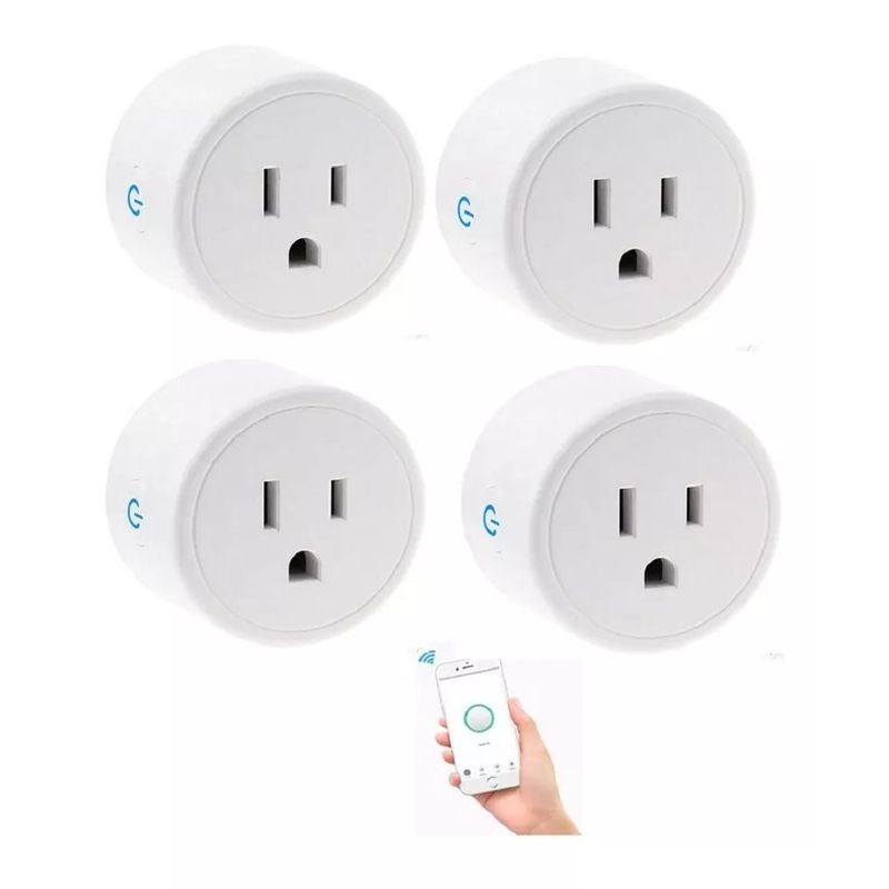 GENERICO - Enchufe Inteligente Wifi Alexa X4 Y Google Nest Smart Plug