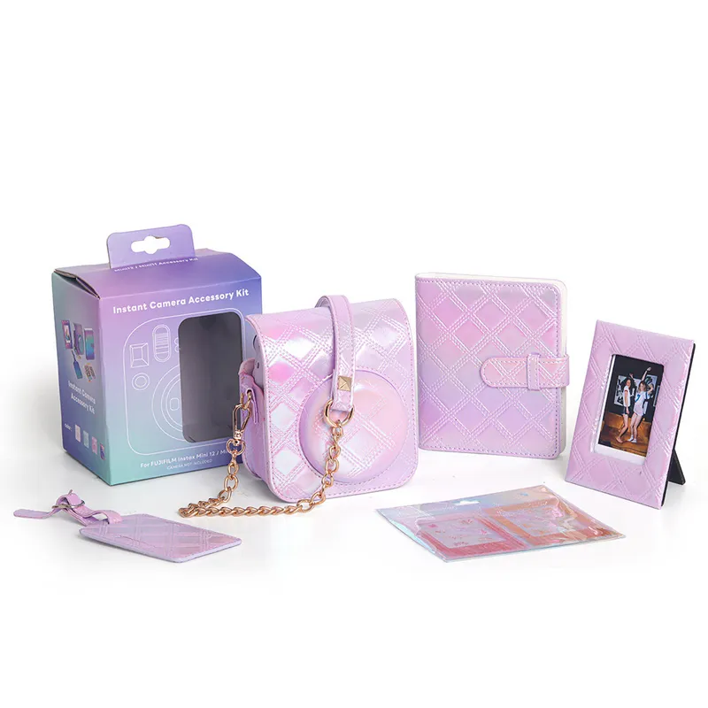 GENERICO - Accesorios 5 en 1 para Fujifilm Instax Mini 12 Purpura Perla