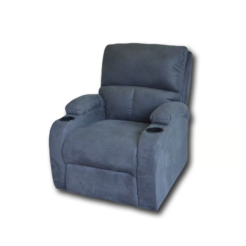 ELITE LIVING - SILLA RECLINABLE PUSH ARM AMBER GRIS PLOMO MICROF