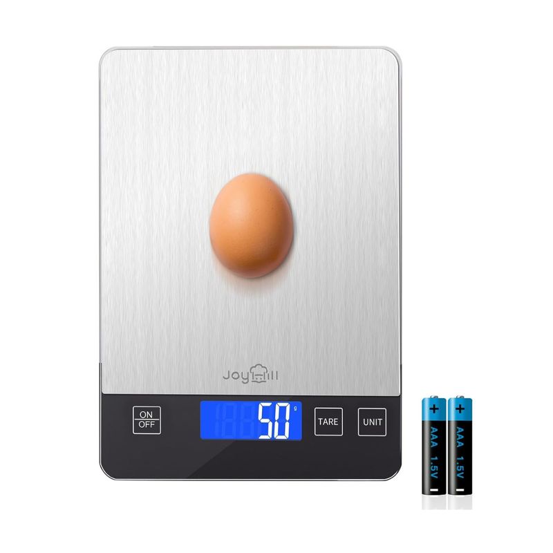 GEF - Bascula De Cocina Gramera Digital Acero Inoxidable 11 Libras