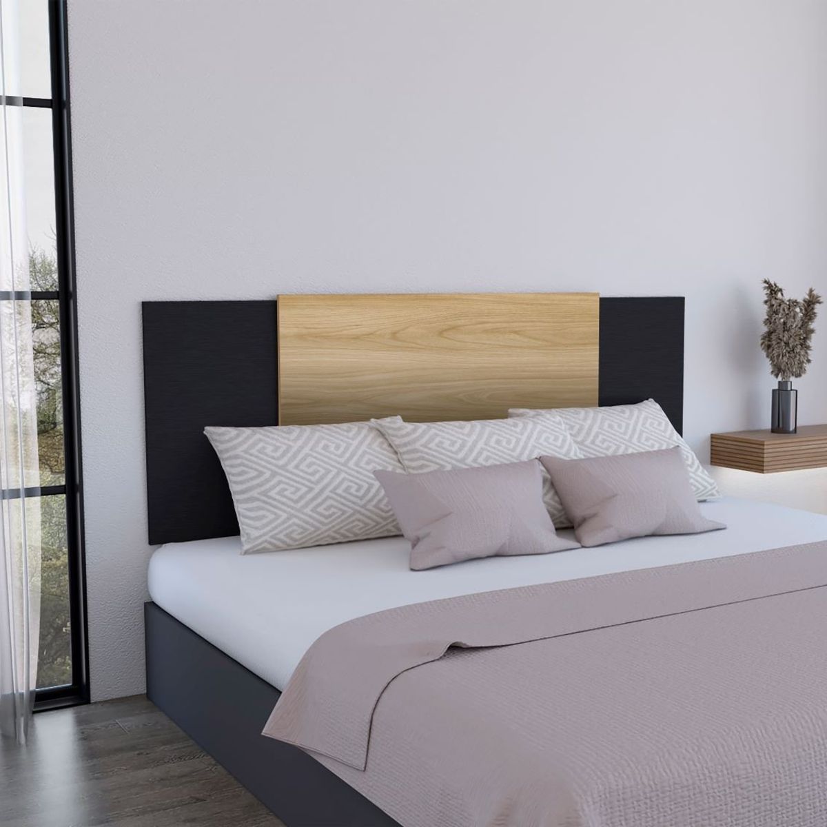 RTA MUEBLES - Cabecero neuss graduable Wengue/miel RWL 9650 Rta Muebles