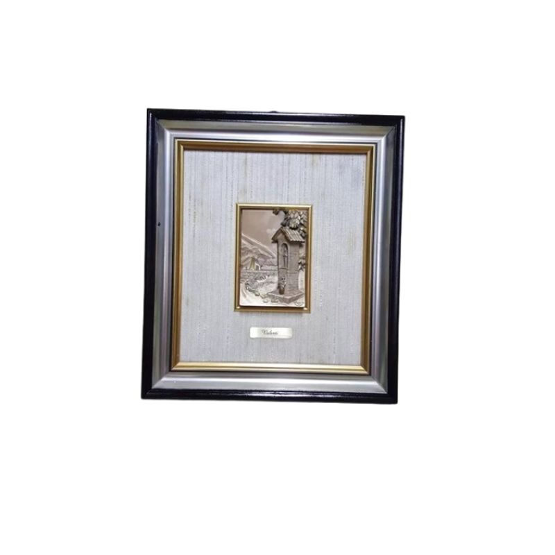 GENERICO - Cuadro Antiguo Italiano Valenti Bronce Baño De Plata