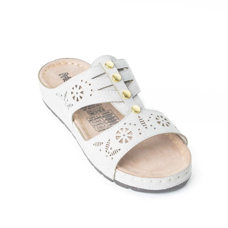 PRICE SHOES - Price shoes Sandalia Plana Mujer 162482GRIS