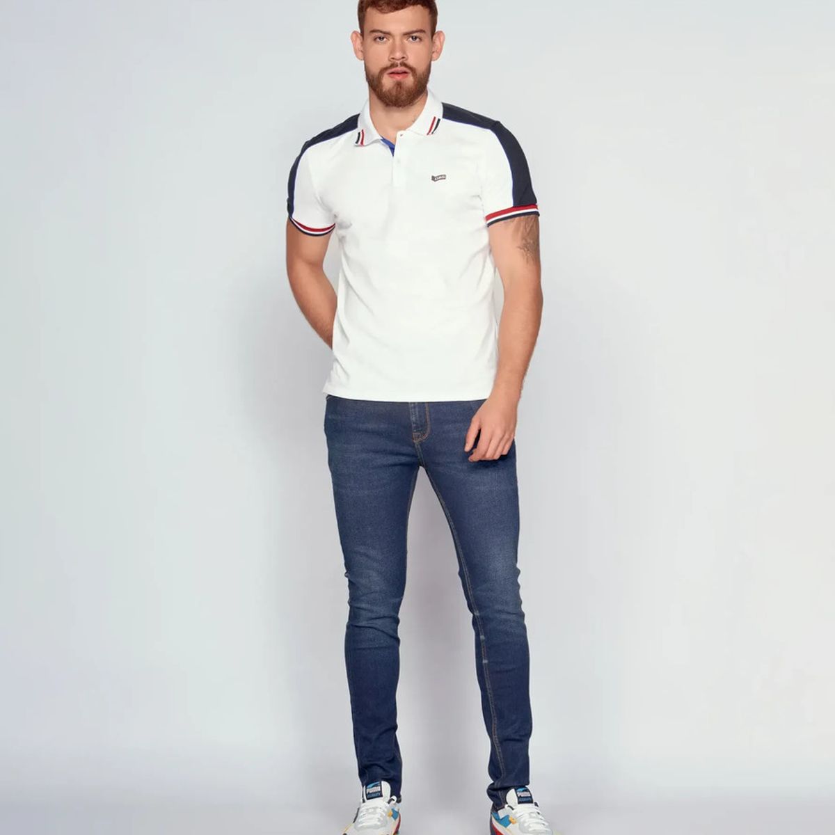 GAS EVOLUTION JEANS - Polo Para Hombre Slim Fit Gas