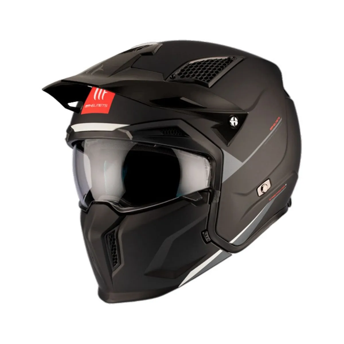 MT HELMETS - CASCO MT SSTREET FIGHTER CER ECE2206 SOLID NEGRO MATE TLL XL