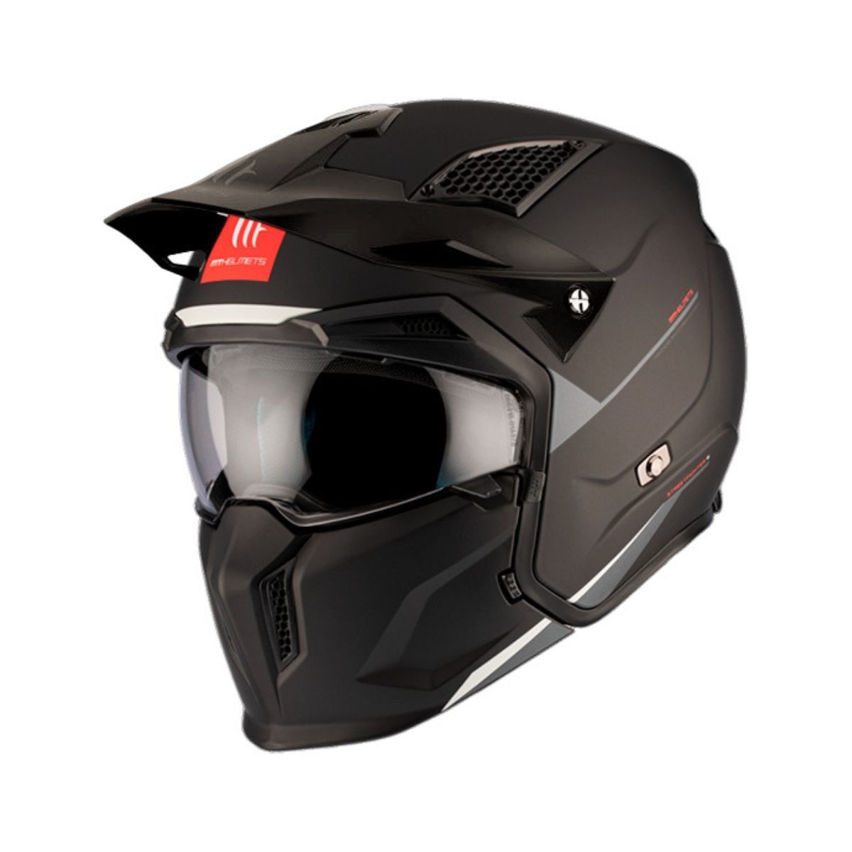 MT HELMETS - CASCO MT SSTREET FIGHTER CER ECE2206 SOLID NEGRO MATE TLL XL