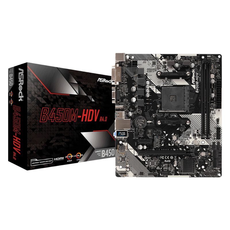 ASROCK - Board Asrock Amd B450m-hdv R40 Am4 Hdmi Ddr4
