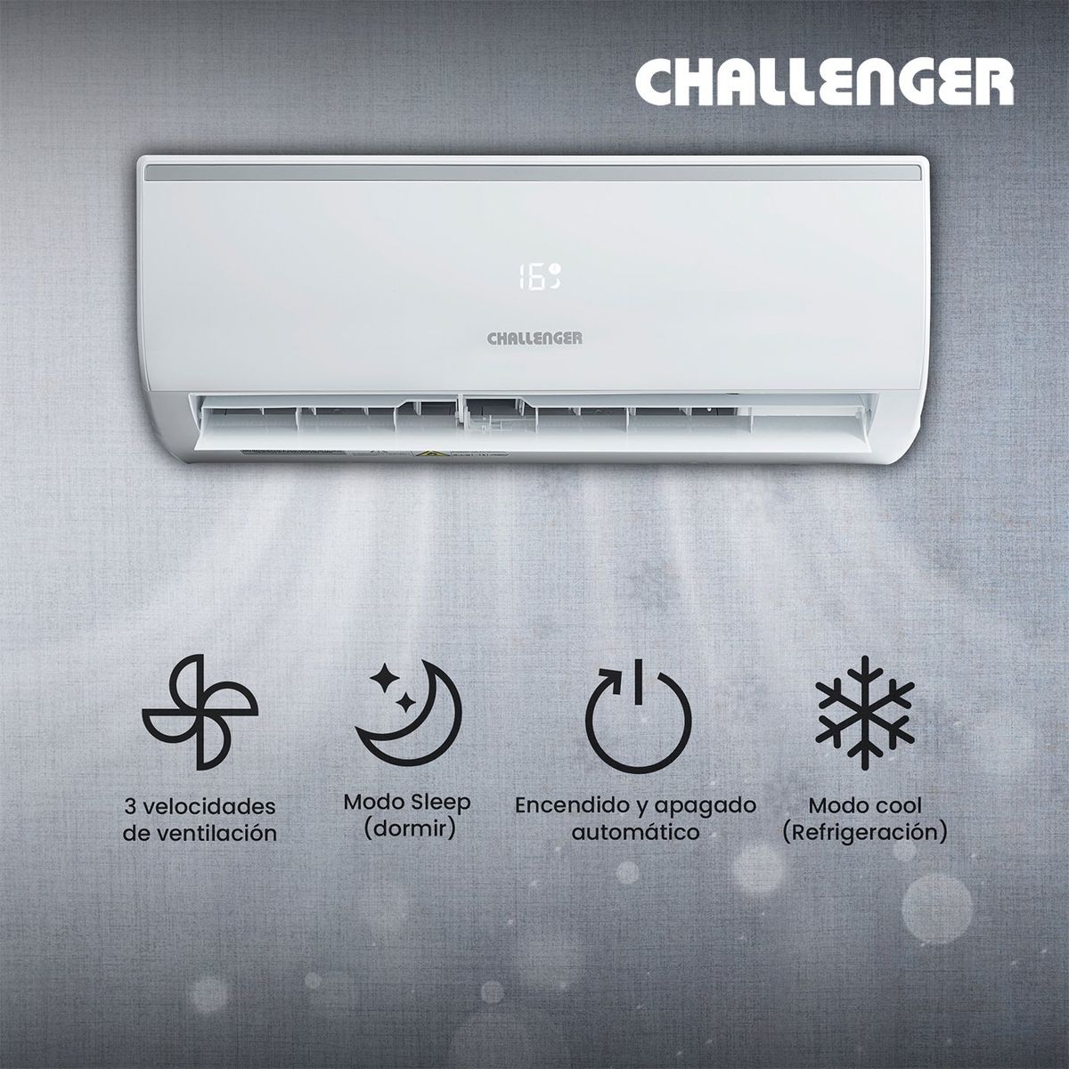CHALLENGER - Aire Acondicionado ON/OFF 9000 Btu 115V Challenger