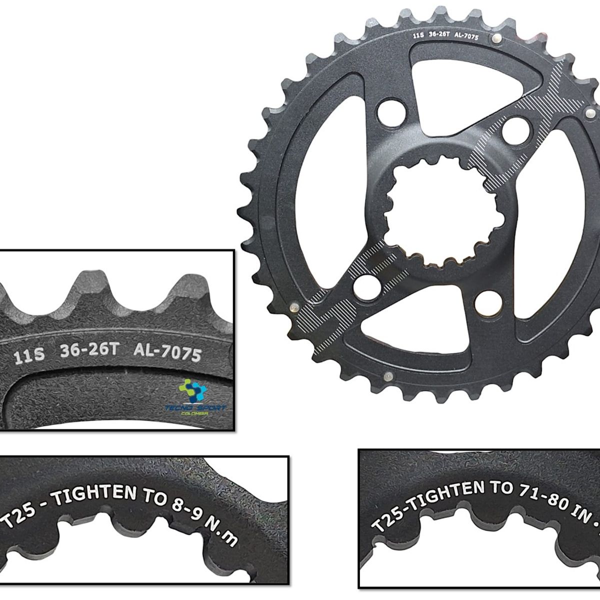 GENERICO - Plato Coronilla Senicx 11v Biplato 36 Dientes Montaje Direct