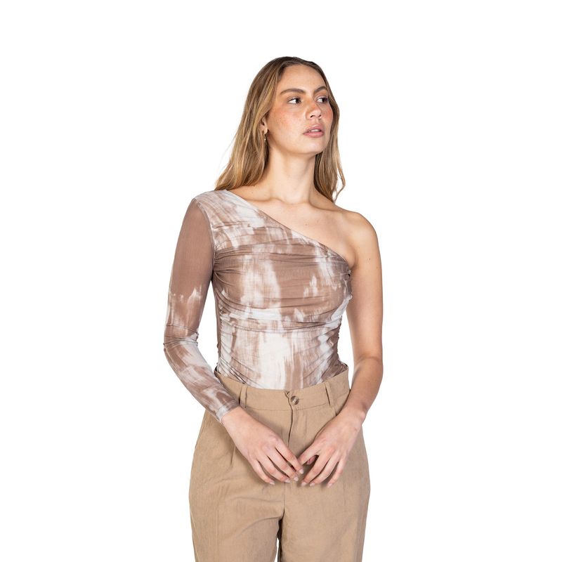 DREAMER - BLUSA ASIMÉTRICA MANGA LARGA PARA MUJER_.