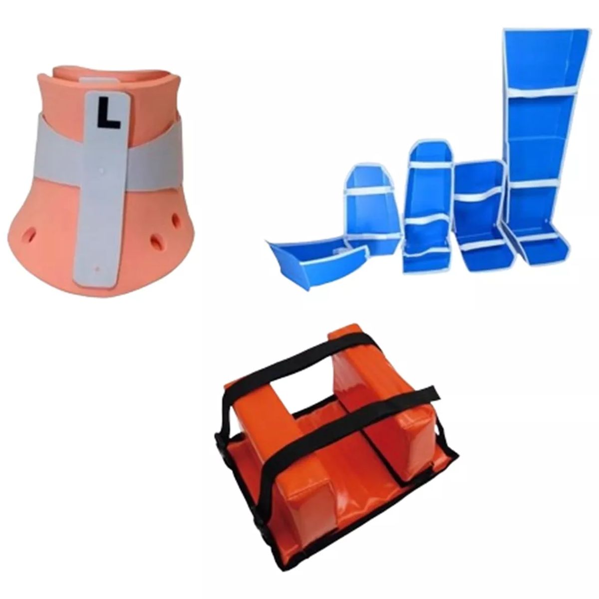 NACIONAL - INMOVILIZADOR DE CABEZA + CUELLO FILADELFIA + KIT EXTREMIDADES ADULTO