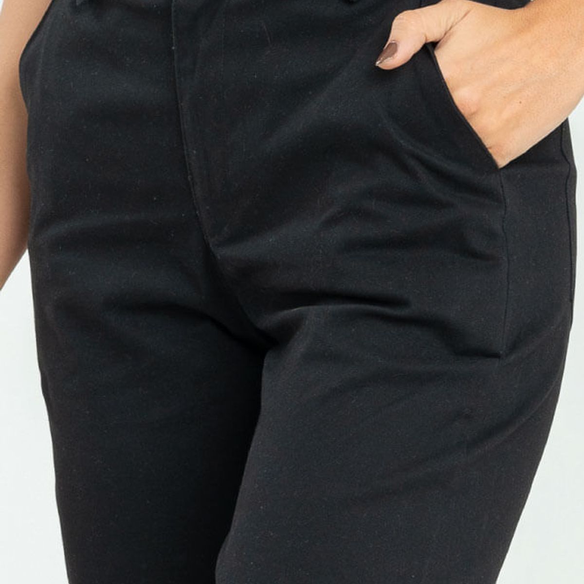 RAGGED - Pantalon chino pasador Negro Ragged.