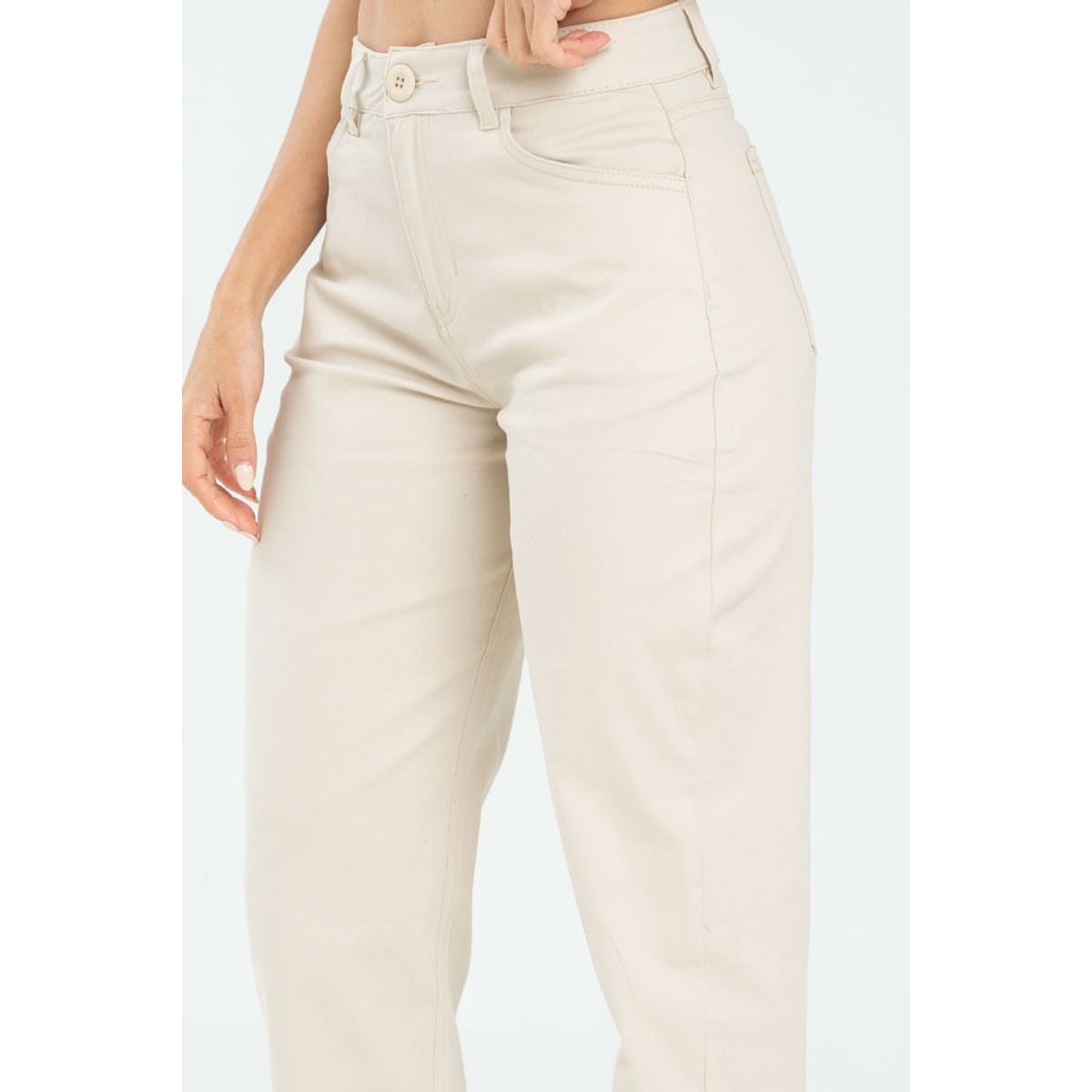 RAGGED - Pantalon mom cinco bolsillos Beige claro Ragged.