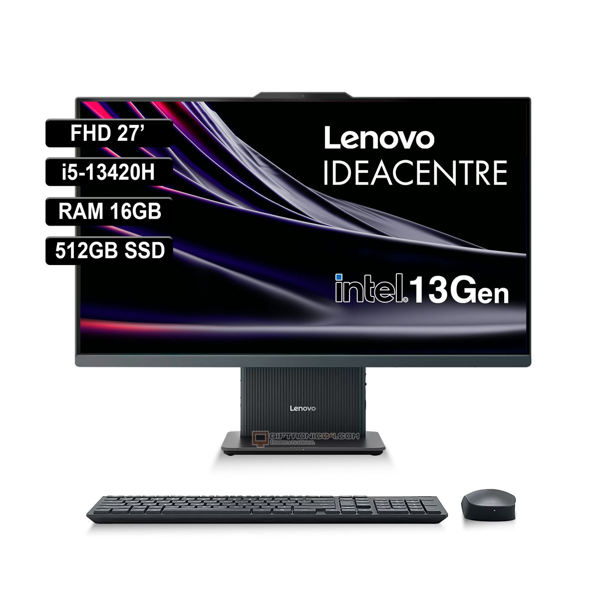 LENOVO - AIO LENOVO IdeaCentre AIO 27IRH9 INTEL I5-13420H RAM 16GB 512GB SSD