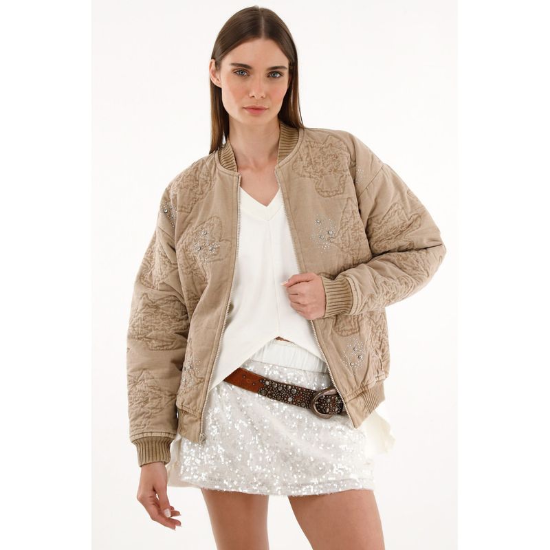TENNIS - Chaqueta acolchada con bordados para mujer