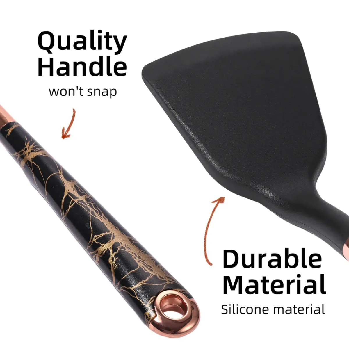 GENERICO - Juego De Utensilios De Cocina En Silicona 7 Pcs Con Base