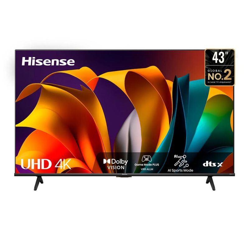 HISENSE - Televisor Hisense 43 pulgadas Smart Tv 4K 43A6N