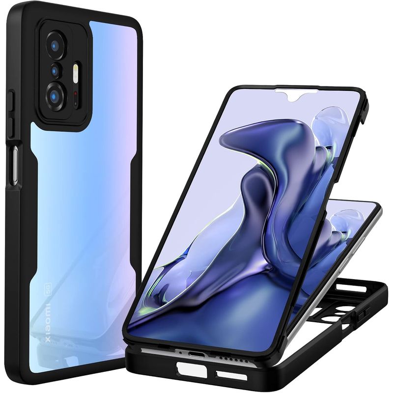 GENERICO - Estuche Forro Protector Funda 360 Para Xiaomi 11T / 11T pro Negro