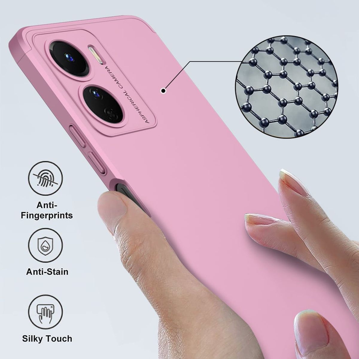 GENERICO - Funda Carcasa Estuche Protector Para Vivo Y16 Rosa