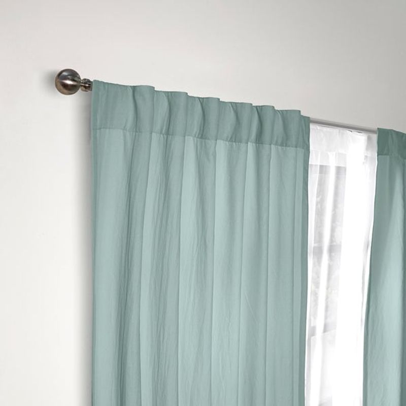 VIANNEY - Cortinas Viasoft Washed Mint LARGA Vianney