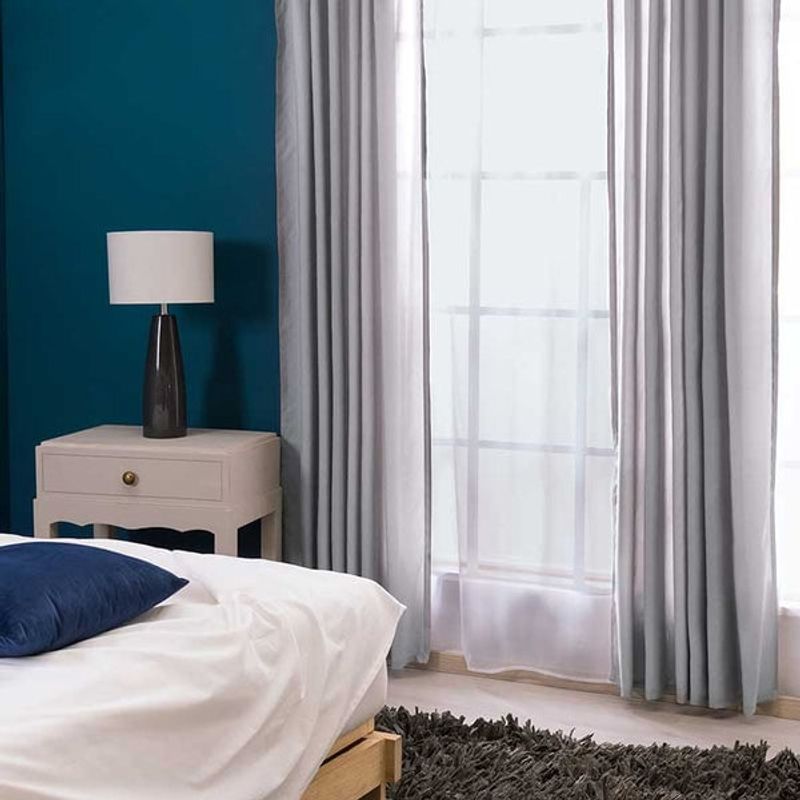 VIANNEY - Cortinas Viasoft Gris LARGA Vianney