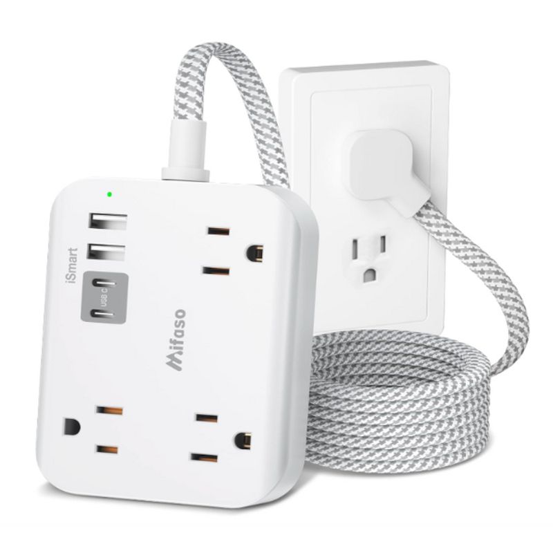 GENERICO - Estación de carga con 4 puertos USB (2USB C) y 3 AC